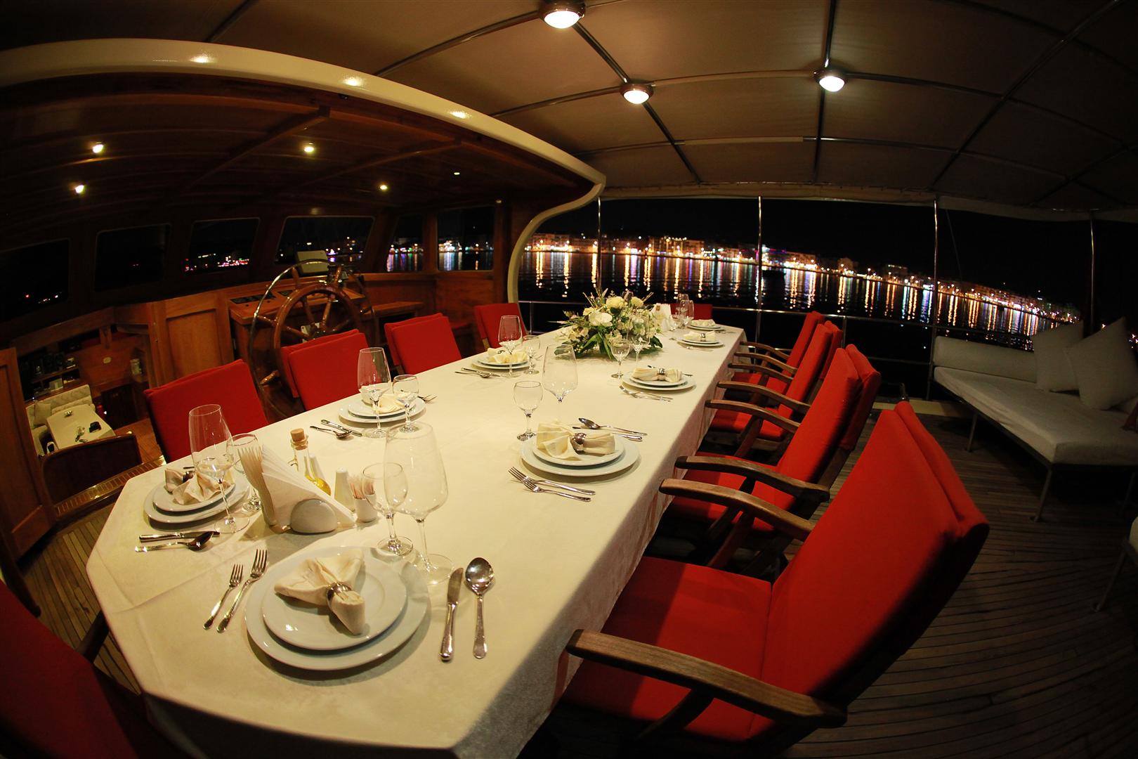 Yacht JUNIOR ORCUN -  Aft Deck Dining