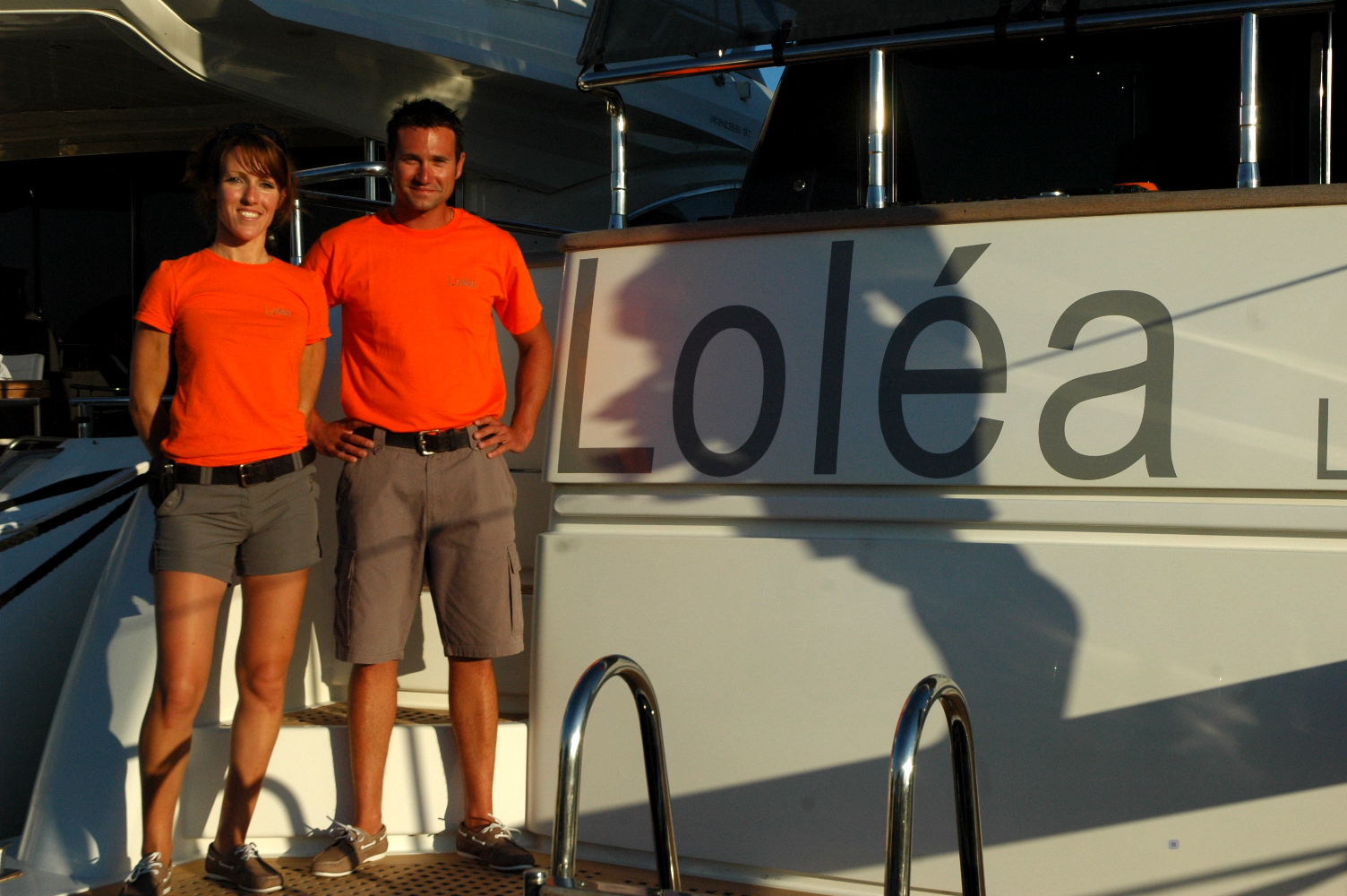 Yacht LOLEA -  Crew on Swimplatform