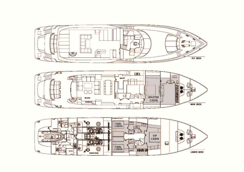 Yacht SANJANA -  Layout