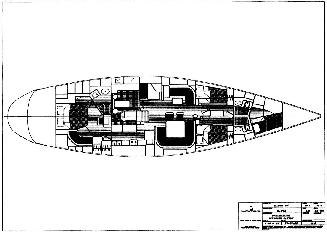 Yacht SOUTH WIND -  Layout