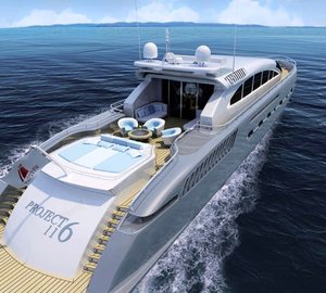 Superyacht Project 116 built by Danish yachts in its final stages of construction.