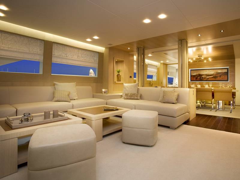 Elegance Yachts 115´ - 125´ Salon Interior — Yacht Charter & Superyacht ...