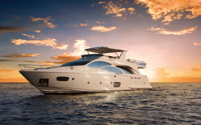Azimut 95 Luxury Yacht at the Miami International Boat Show 2012