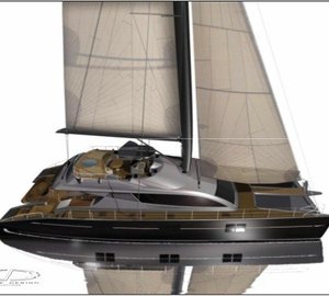 Getting ready for the launch of the H2X shipyard's first Blue Coast Yacht maxi-catamaran Blue Coast 95’