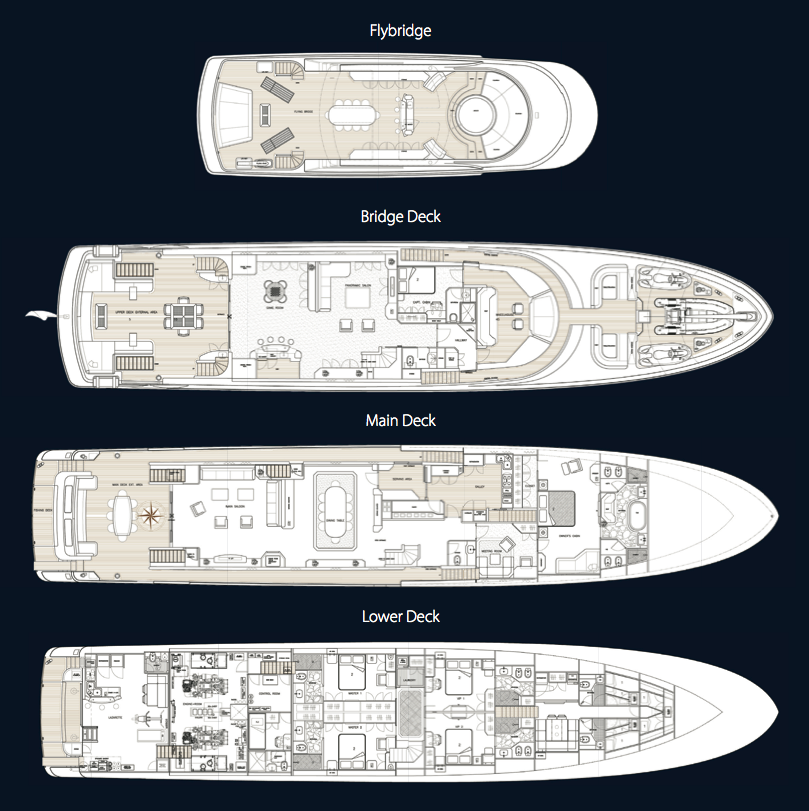 Mcp Yachts Super Yacht Hemisphere 140 Layout Yacht Charter