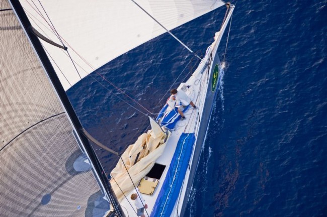 Race Yacht ALEGRE From Above 2 Photo by Kurt Arrigo