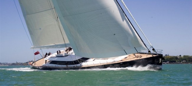 Red Dragon is fitted by Doyles Sails New Zealand