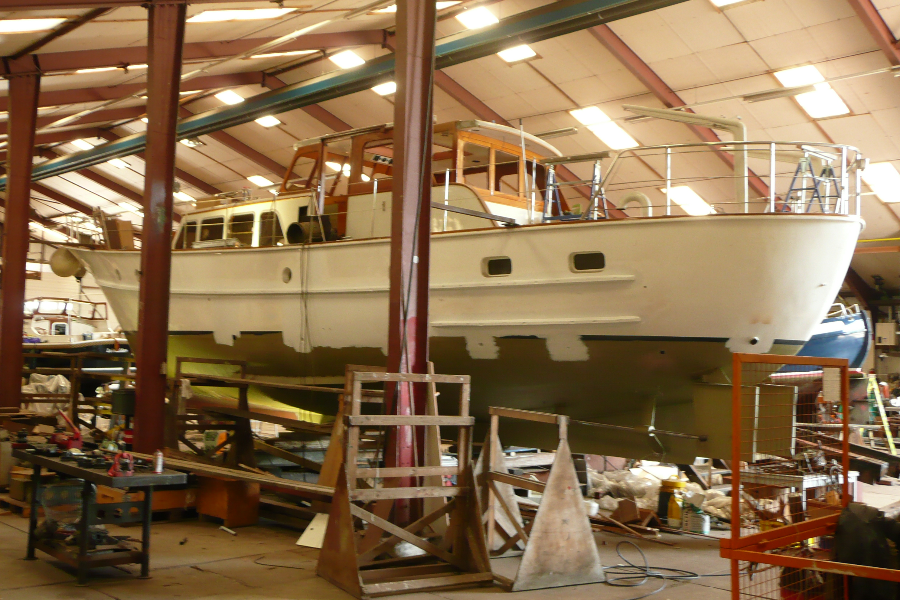 1962 Feadship Yacht Sirene during her refit at Van Dam Nordia
