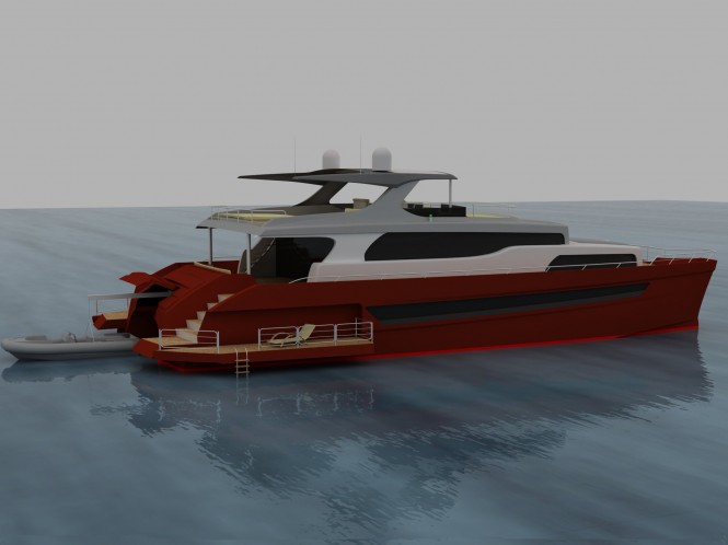 Kharima catamaran rendering - Image courtesy of Pro Ship