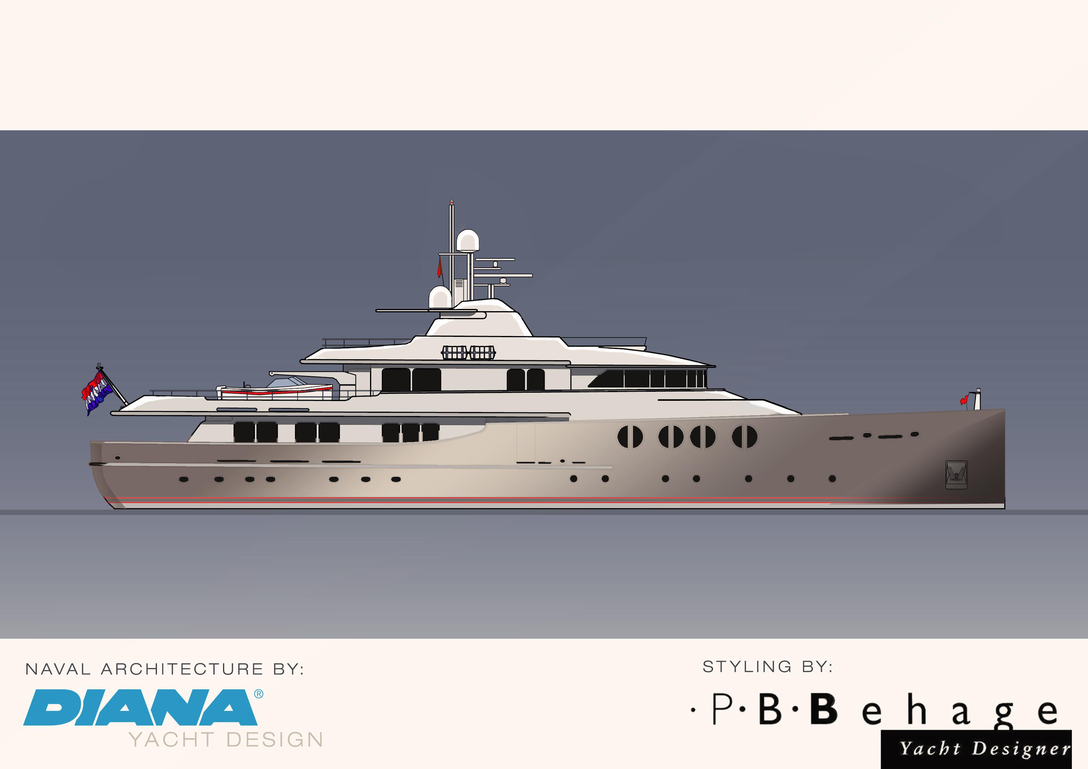 Project Nostalgic II yacht design rendering