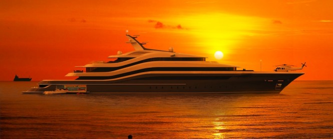 Motor Yacht ORCHID at Sunrise - Image Courtesy of Luiz De Basto