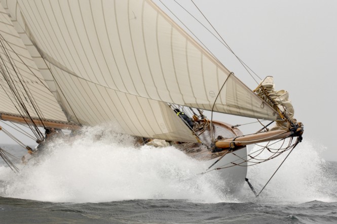 Classic Superyacht Sailing to Windward at The Pendennis Cup 2010