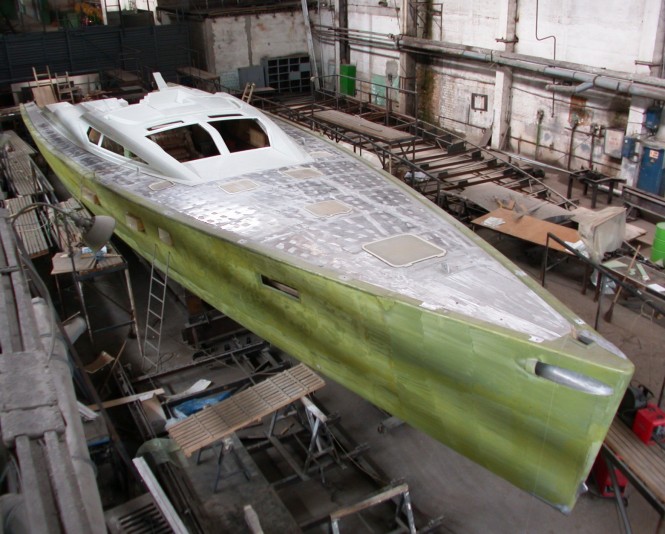 Futuna70 Hull in Construction