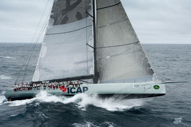 ICAP Leopard was planning to challenge record in Sevenstar Round Britain and Ireland Race Photo by Andrea Francolini - ICAP LEOPARD.. Super Maxi sailing yacht ICAP Leopard was planning to challenge record in Sevenstar Round Britain and Ireland Race Photo by Andrea Francolini - ICAP LEOPARD..