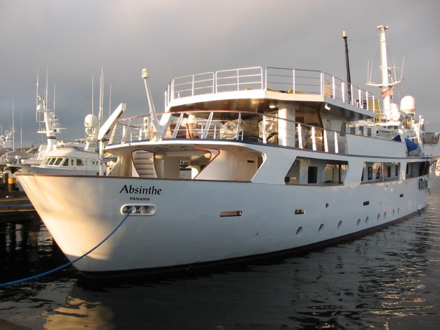 Motor yacht Voyager (ex ABSINTHE Aft Of the Explorer Yacht - Photo Credit Ross Tailor