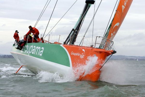 Record breaker - Groupama finishing the Sevenstar Round Britain and Ireland Race 2010 - Photo  Patrick Eden RORC