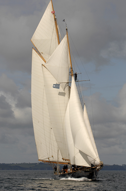 Sailing Yacht Mariette under full sail Image courtesy of Pendennis