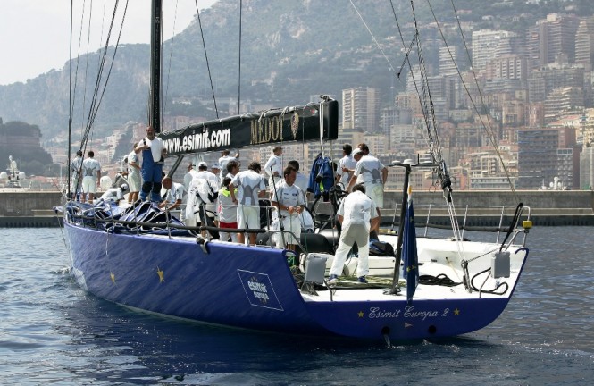 Sailing yacht Esimit Europa 2 in Monaco - Photo by Andrea Carloni