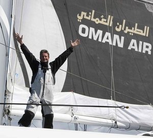 Trimaran sailing yacht Oman Air Majan smashes single handed Round Britain and Ireland record