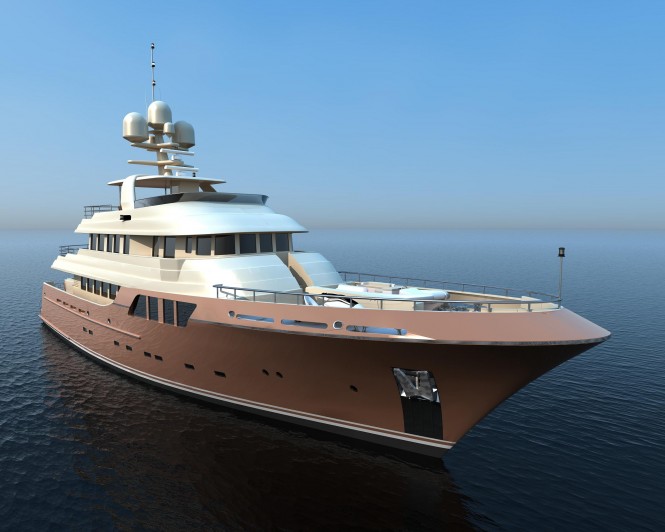 Super Yacht MCC 38 M rendering - Image credit to MCC