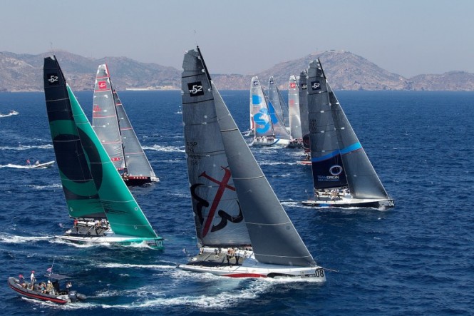 TP52 Day 1 - Fleet 25 08 2010, Caja Mediterraneo Region of Murcia Trophy Photo Credit - Ian RomanAudi MedCup