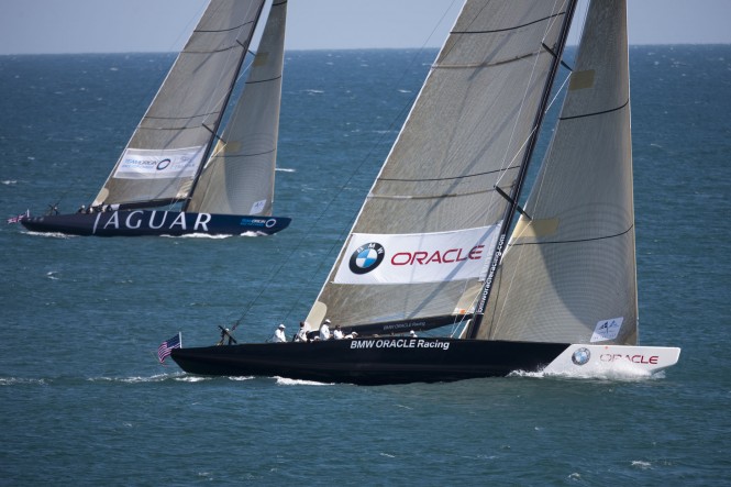 The 1851 Cup - BMW ORACLE Racing - Day 3 - Round the Island Race Photo Credit Gilles Martin-Raget  BMW ORACLE