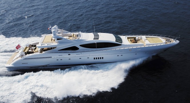 The Mangusta 165 Motor Yacht Series of which superyacht RUSH is the fifth
