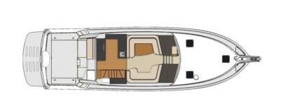 The new Riviera 53 Enclosed Flybridge Main Saloon  - Credit Riviera Yachts