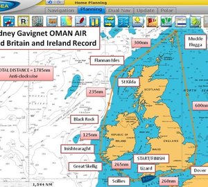 Trimaran sailing yacht Oman Air Majan Round Britain and Ireland Record