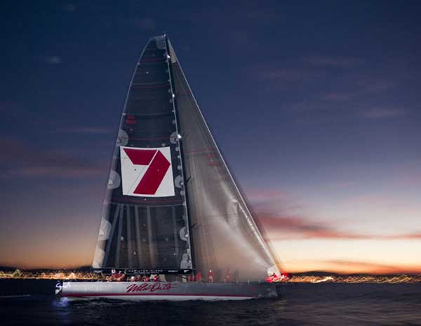 Wild Oats XI approaching the finish line at the Audi Sydney Gold Coast Yacht Race - Photo Credit Andrea Francolini Wild Oats XI near the finish line at the Audi Sydney Gold Coast Yacht Race - Photo Credit Andrea Francolini