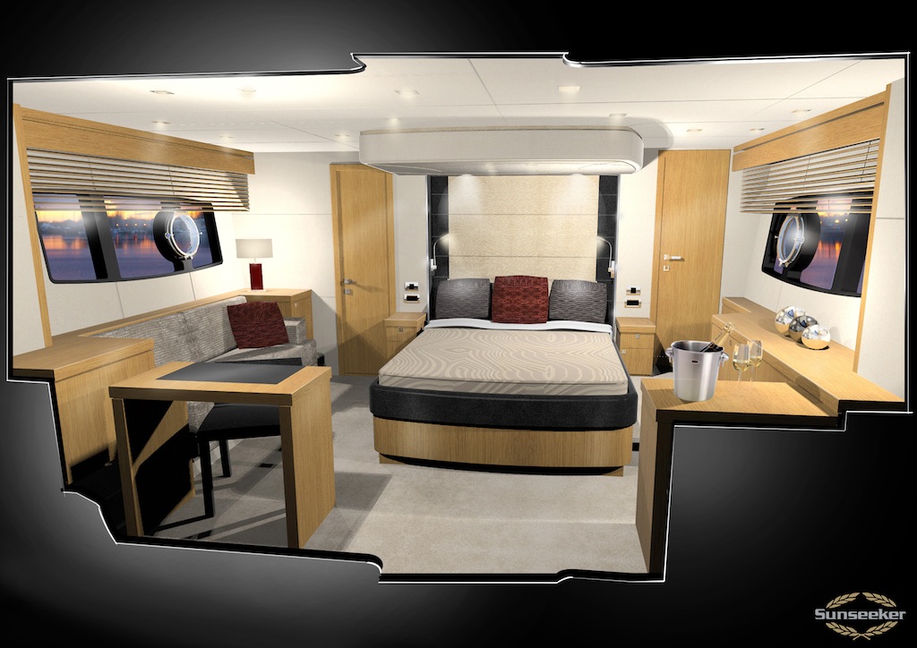 Design Unlimited Manhattan 63 Motor Yacht Master Stateroom