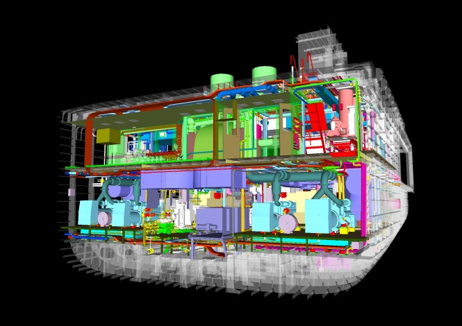 Engineering design of Superyacht CAKEWALK by BMT Nigel Gee