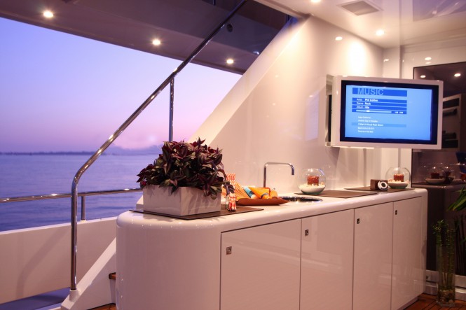 Life Saga yacht bar area