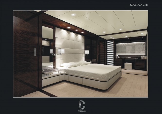 Owner Suite on the Codecasa 51 super yacht