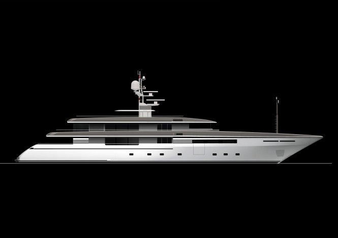 Rendering of the Codecasa 51 motor yachts