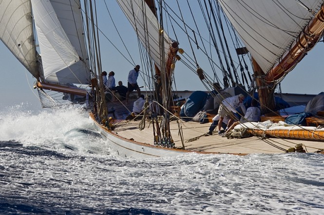 Sailing yacht ELENA - HERRESHOFF SCHOONER - Photo credit Rolex Carlo Borlenghi