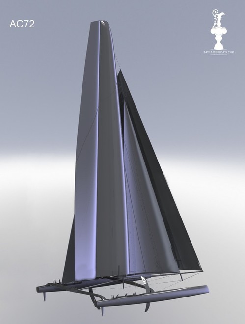 The new AC72 catamaran which will be used in the 34th America's Cup. Credit - 34th America's Cup