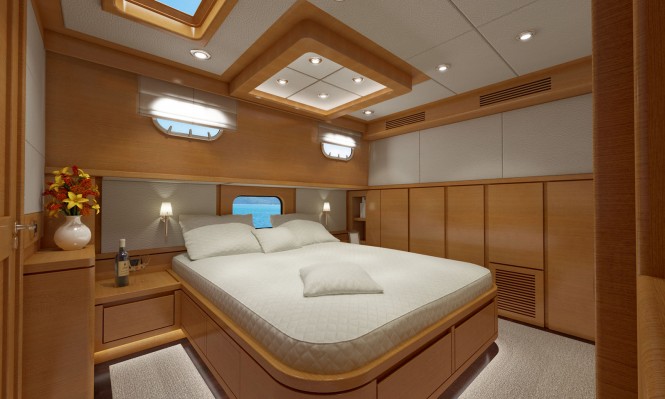 Vicem Yachts new 75 Flybridge motor yacht Master Cabin