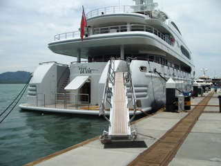 Yacht Haven Marina Phuket, with superyacht Vive la Vie a Lürssen 198ft  60.35 m- Photo Credit AMM