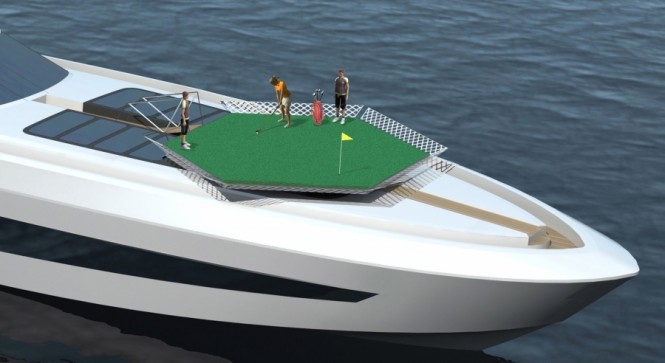 Besenzoni’s new Helybase Concept for superyachts used as a recreation area- Credit Besenzoni