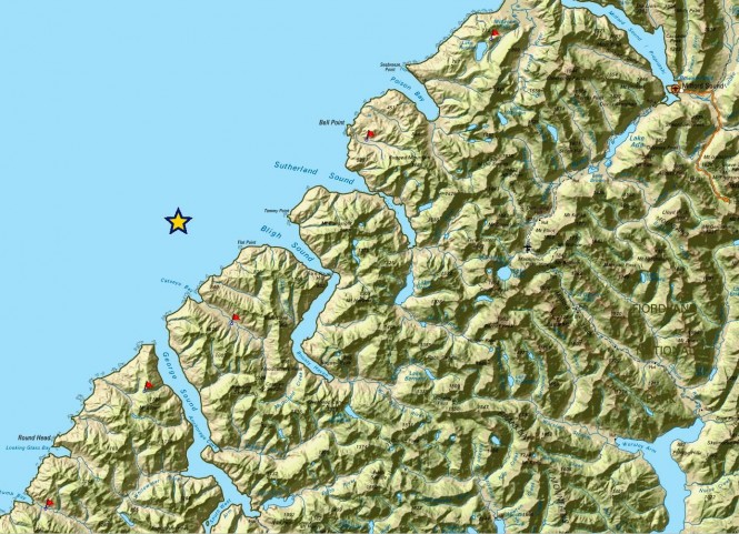 Map of Fiordland New Zealand