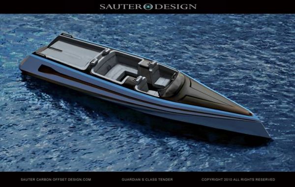 Guardian S Class Tender - the worlds first Carbon Neutral Speed Boat. Image Credit SauterCarbonOffsetDesign.com