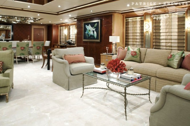 ISA 630 Superyacht Kolaha Salon and Dining - Credit Patrick Knowles Design