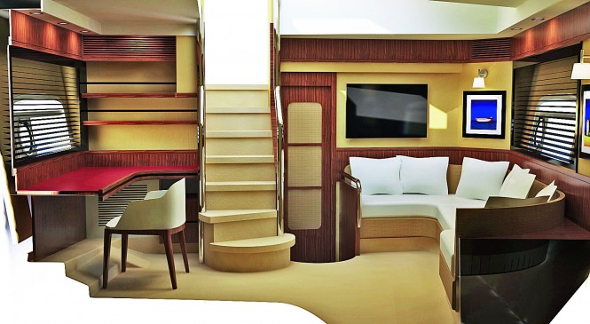 Magellano 50 Lower Deck Interior  - Credit Azimut Yachts