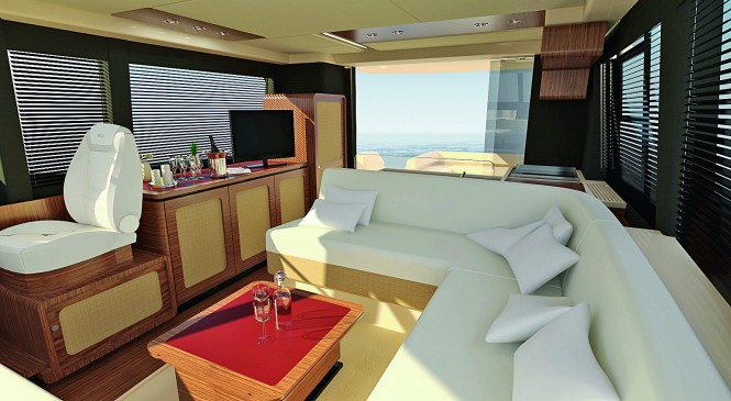Magellano 50 main deck Interior - Credit Azimut Yachts