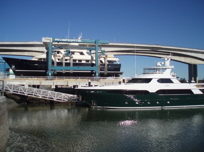 Motor yacht KOKOMO II refitted at Rivergate Marina, Australia