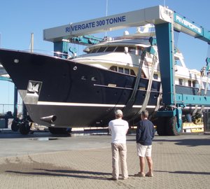 Motor yacht KOKOMO II refitted at Rivergate Marina, Australia 