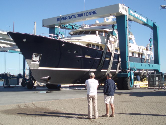 Motor yacht KOKOMO II refitted at Rivergate Marina, Australia 