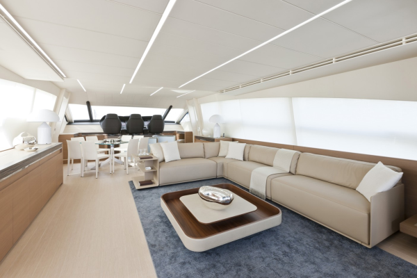 Pershing 92ft motor yacht interior - Credit Pershing Yachts
