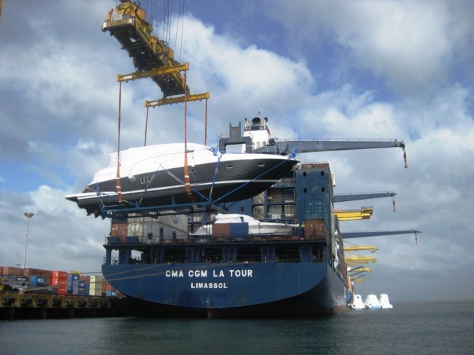 Riviera exports three of its new 5000 Sport Yachts across the globe